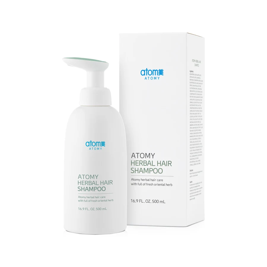 Shampoo Herbal Atomy e sua caixa